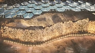 Nachhaltige Stadt auf dem Planeten Mars