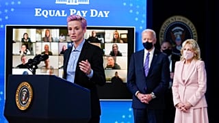 Megan Rapinoe à la Maison Blanche pour l'égalité salariale, 24 mars 2021