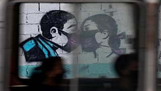 Mural visto desde un autobús en Caracas, Venezuela