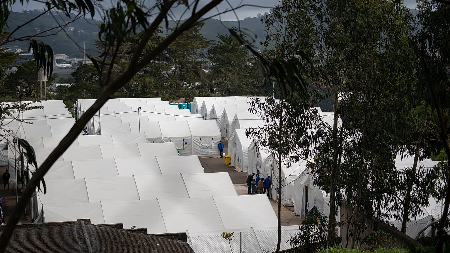 Las Raices camp in San Cristobal de la Laguna, in the Canary Island of Tenerife, Spain, Thursday, March 18, 2021.
