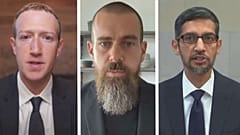 The CEOs were also grilled over their stance on COVID-19 anti-vax content.