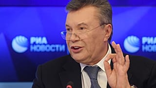 Виктор Янукович на пресс-конференции в Москве 6 февраля 2019