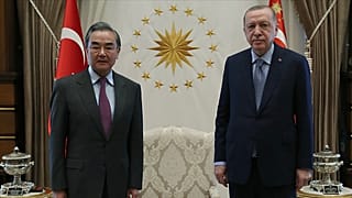 Wang Yi ve Recep Tayyip Erdoian