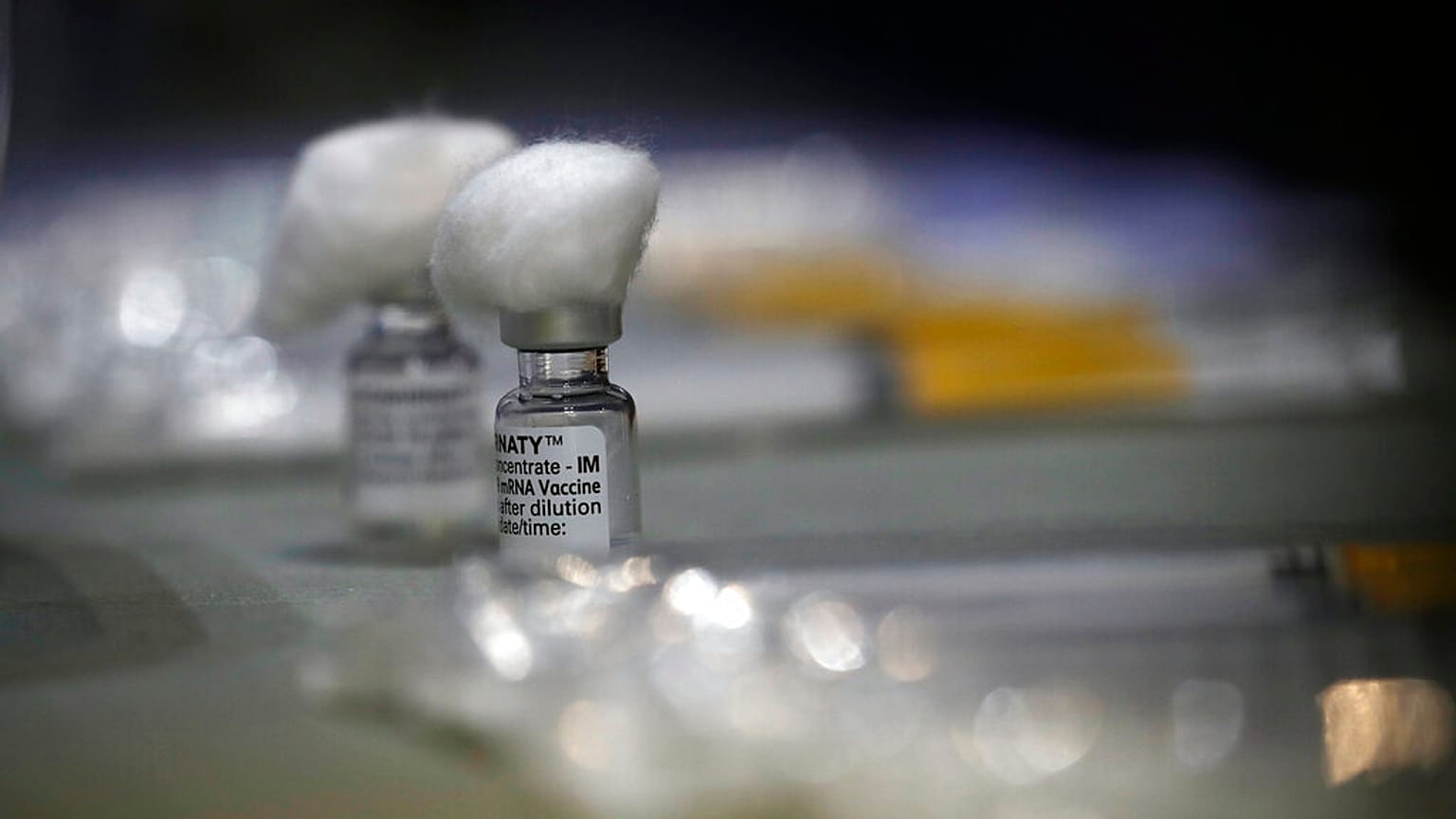Vials of Pfizer's COVID-19 vaccine