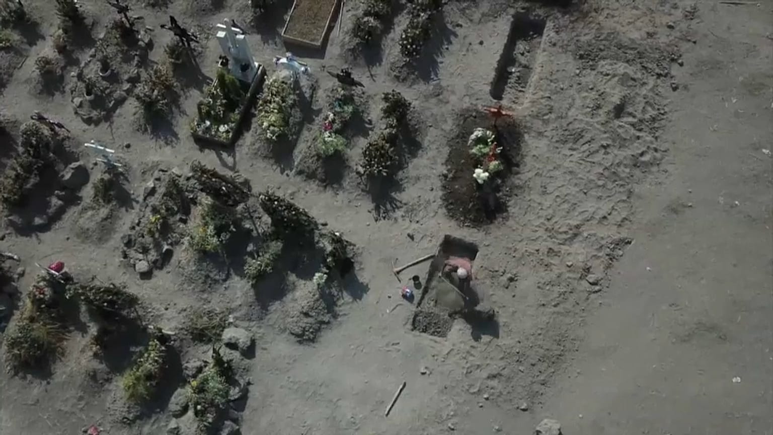 Cementerio en México (captura de pantalla)