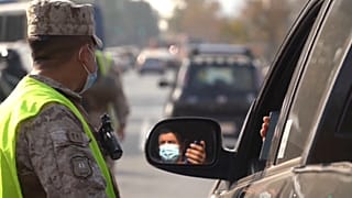 Controles policiales en Santiago de Chile