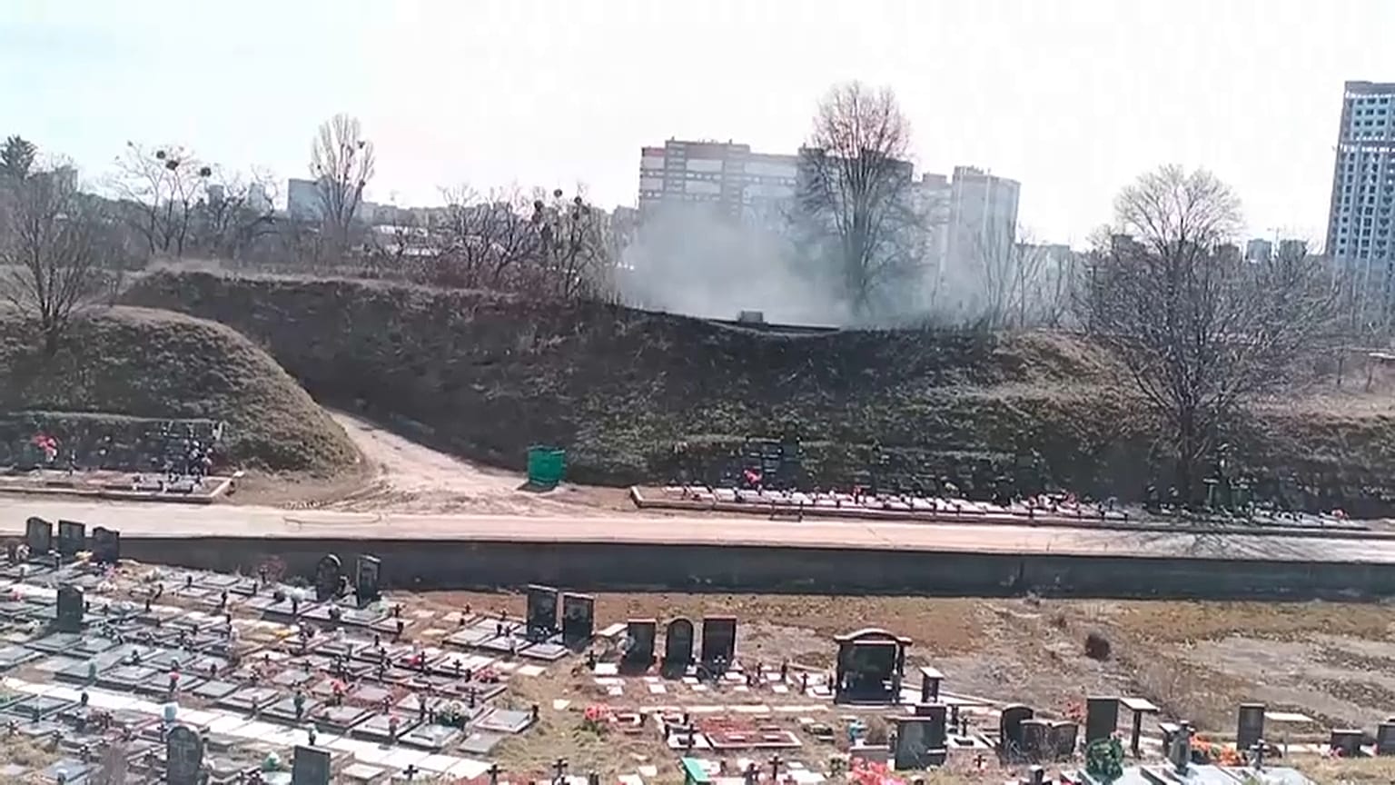 Das Krematorium in Kiew mit dem angeschlossenen Friedhof