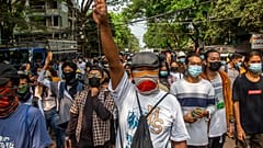 Protest in Yangon
