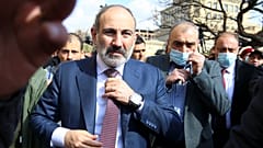 Armenian Prime Minister Nikol Pashinyan in Yerevan, Armenia on Feb. 25, 2021.