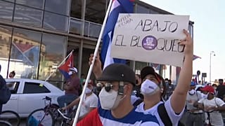 Caravana para pedir el fin del bloqueo de Estados Unidos, La Habana, Cuba, 28/3/2021