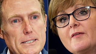 Avustralya'da görevden alınan eski Endüstriyel İlişkiler Bakanı  Christian Porter (solda) ve eski Savunma Bakanı Linda Reynolds (sağda)