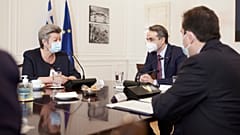 Από τη σύναντηση Κ. Μητσοτάκη- Ι. Γιόχανσον στο Μαξίμου