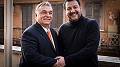 Orbán Viktor miniszterelnök és Matteo Salvini, a Liga vezetője Rómában 2020. február 4-én.