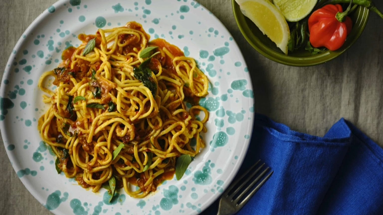 Sambal butter noodles