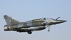 (FILES) In this file photo taken on December 22, 2018 a Mirage 2000 aircraft of the French Air Force, takes off from an airbase in N'Djamena, Chad.