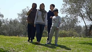 An family of Afghan refugees in Lesbos have been helped to find housing on the Greek island of Lesbos.