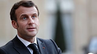 French President Emmanuel Macron at the Elysee Palace, in Paris, March 23, 2021. 