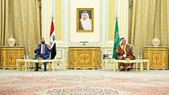 دیدار محمد بن سلمان، ولیعهد سعودی و مصطفی کاظمی، نخست وزیر عراق
