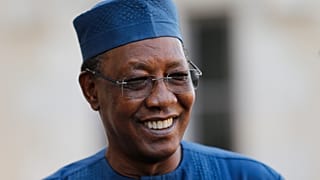 Chad's President Idriss Deby arrives at the G5 Sahel summit in Pau, southwestern France, Monday Jan.13, 2020. 