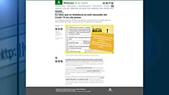 Comunicado de la Junta de Andalucía desmintiendo la información del bulo este jueves 1 de abril.