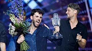 Duncan Laurence of the Netherlands celebrates after winning the 2019 Eurovision Song Contest grand final in Tel Aviv, Israel.