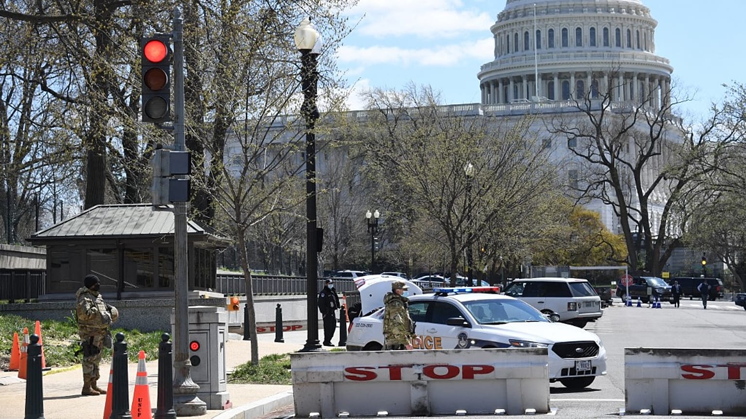 Cordón policial tras el incidente en el Capitolio