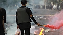 Protest gegen das Militärregime in der Stadt Rangun