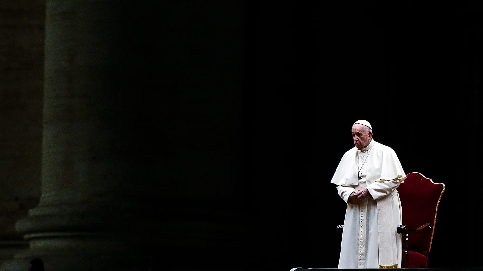 Le Pape François, le 02 avril au Vatican
