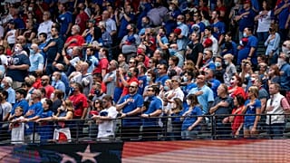 Im Stadion der Texas Rangers am 5. April 2021 zum Auftakt der Baseball-Saison
