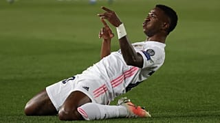Vinicius Junior két gólját is ünnepelhette a Liverpool ellen