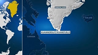 La cartina geografica della Groenlandia.