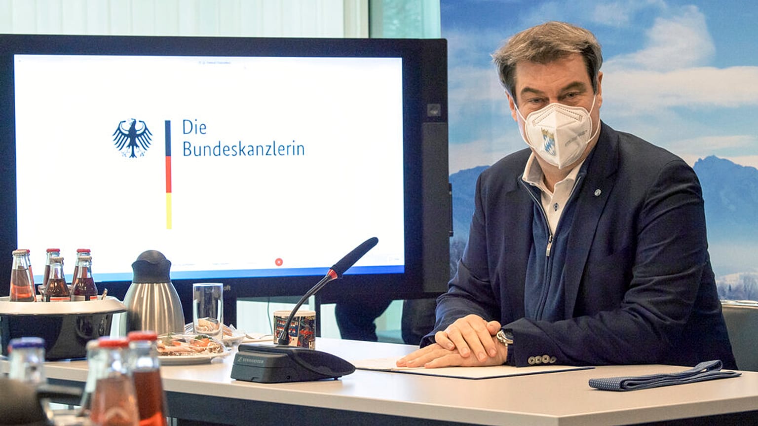 Markus Söder Ende Februar 2021 in München