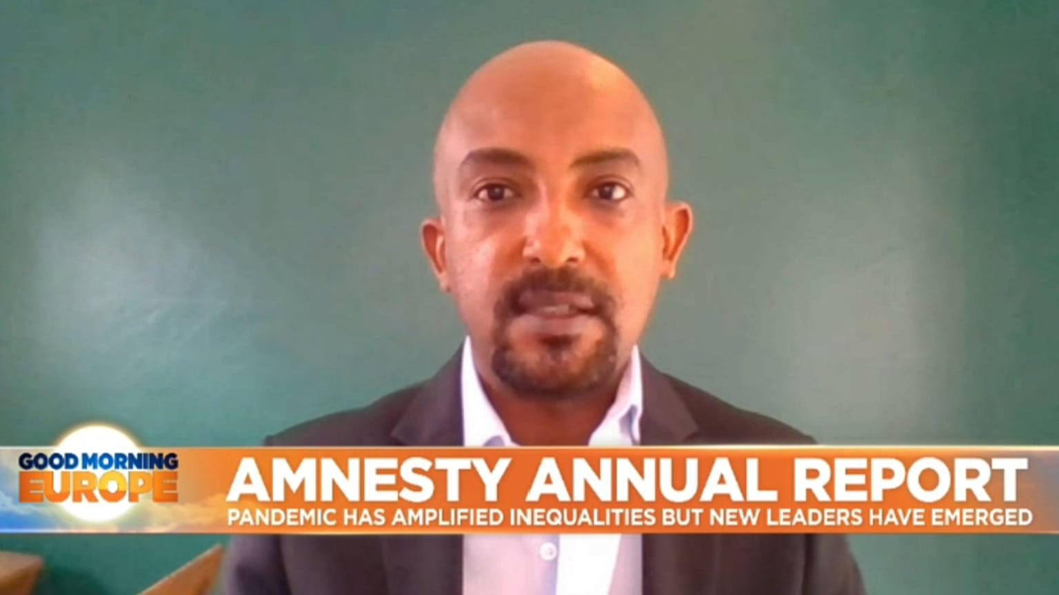 Amnesty Internationa's Research and Advocacy Director Netsanet Belay speaking to Euronews