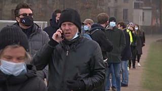 Schlangestehen für Corona-Tests in Kopenhagen