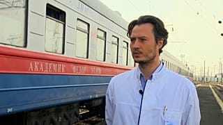 Roman Deryagin, subdirector del tren médico "Académico Fyodor Uglov"