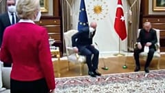 AB Komisyonu Başkanı Ursula von der Leyen ile AB Konseyi Başkanı Charles Michel, Ankara'da Cumhurbaşkanı Recep Tayyip Erdoğan ile görüştü