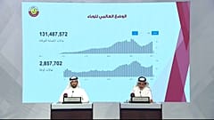 رئيس المجموعة الاستراتيجية القطرية للتصدي لفيروس كورونا عبد اللطيف الخال في مؤتمر صحفي