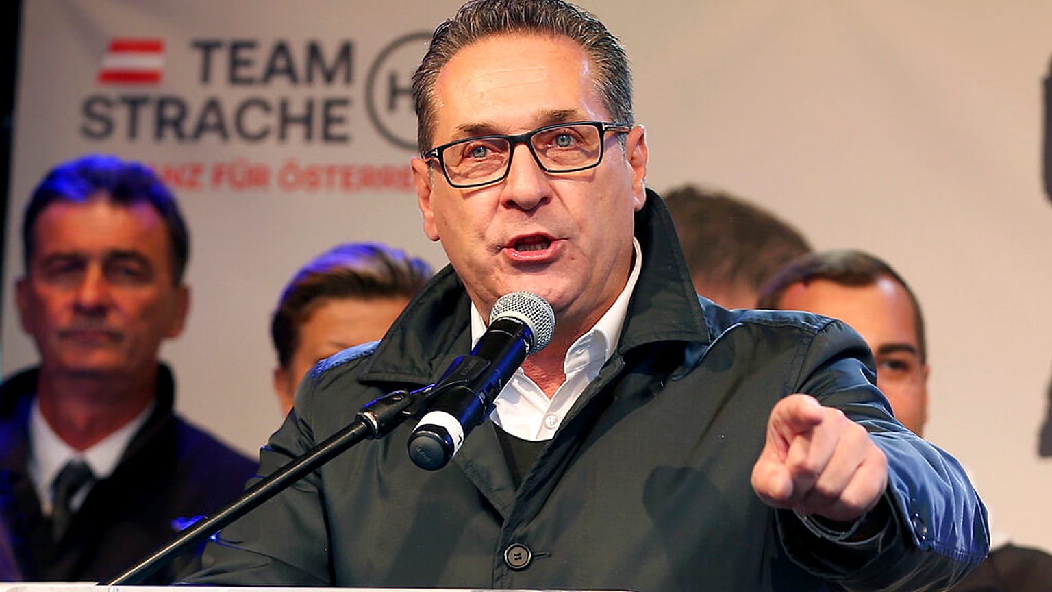 Heinz-Christian Strache, Ex-Vorsitzender der rechten FPÖ, wirbt für seine Partei "Team Strache", 07.10.2021