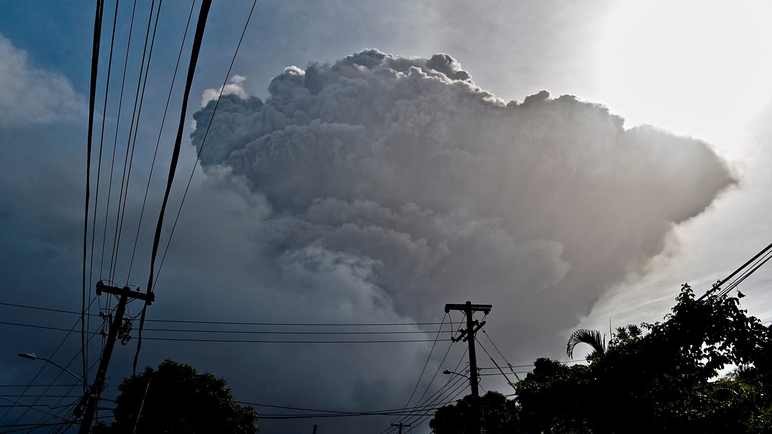La Soufriere volcano erupts on the eastern Caribbean island of St. Vincent