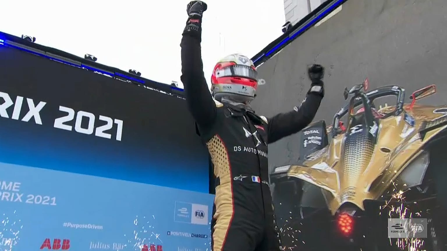 Verne celebrates victory