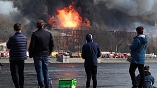 Incendie à Saint-Pétersbourg, le 12 avril 2021.