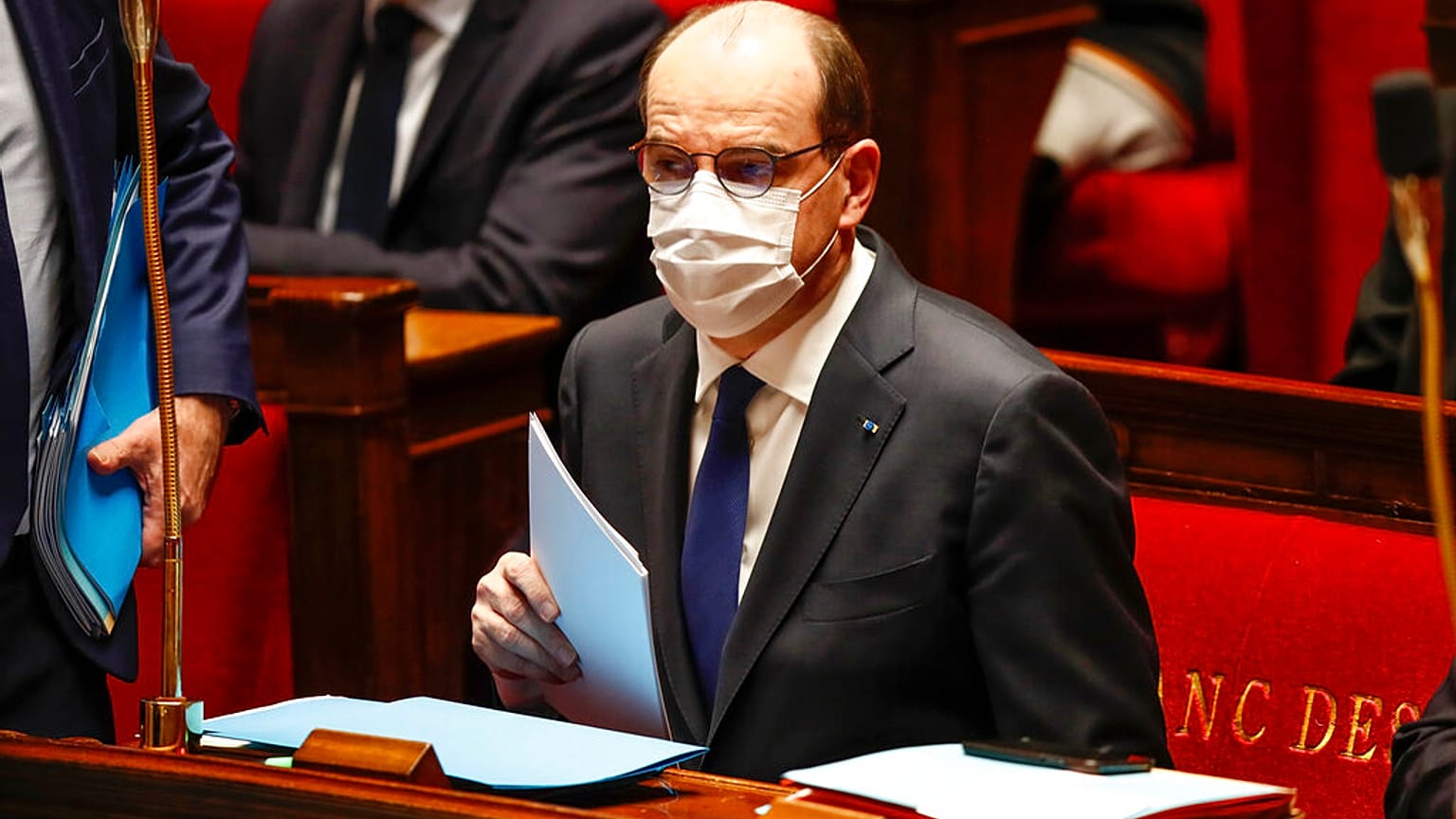 Jean Castex à l'Assemblée nationale, Paris, le 1er avril 2021