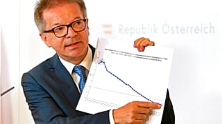 Gesundheitsminister Rudolf Anschober auf einer Pressekonferenz in Wien