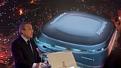 رئيس نادي ريال مدريد فلورنتينو بيريز في مدريد. 2019/04/02