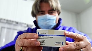 A box of Janssen vaccines