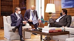Συνάντηση του Πρωθυπουργού Κυριάκου Μητσοτάκη με τον Πρόεδρο του Προεδρικού Συμβουλίου της Λιβύης, Mohamed al-Menfi