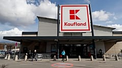 Customers outside a Kaufland supermarket store in Ceska Lipa.