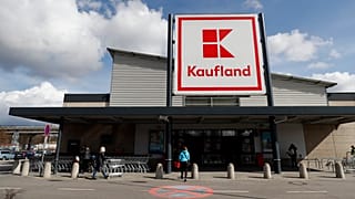 Customers outside a Kaufland supermarket store in Ceska Lipa.