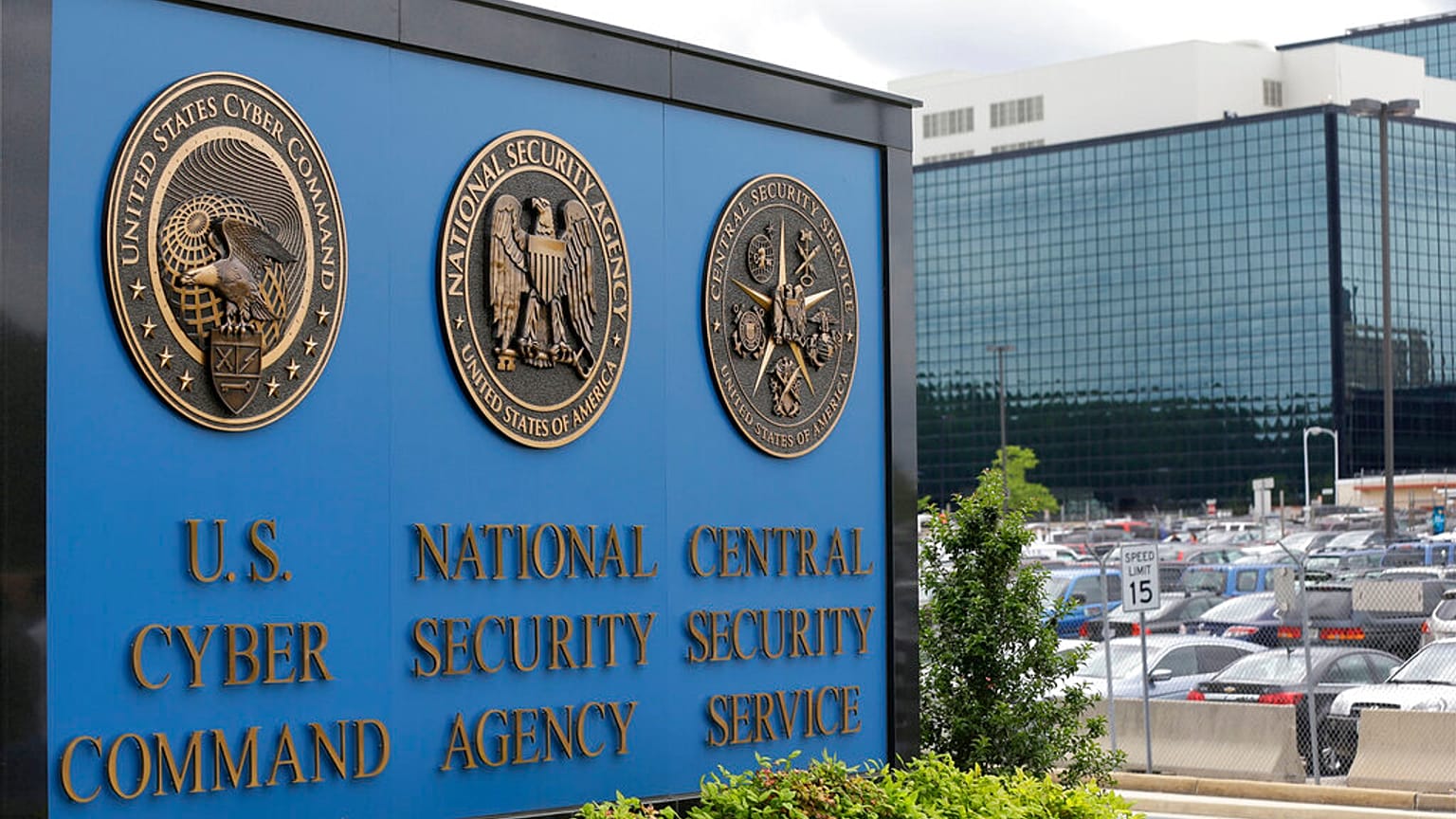 FILE - This June 6, 2013 file photo, shows the sign outside the National Security Agency (NSA) campus in Fort Meade, Md.