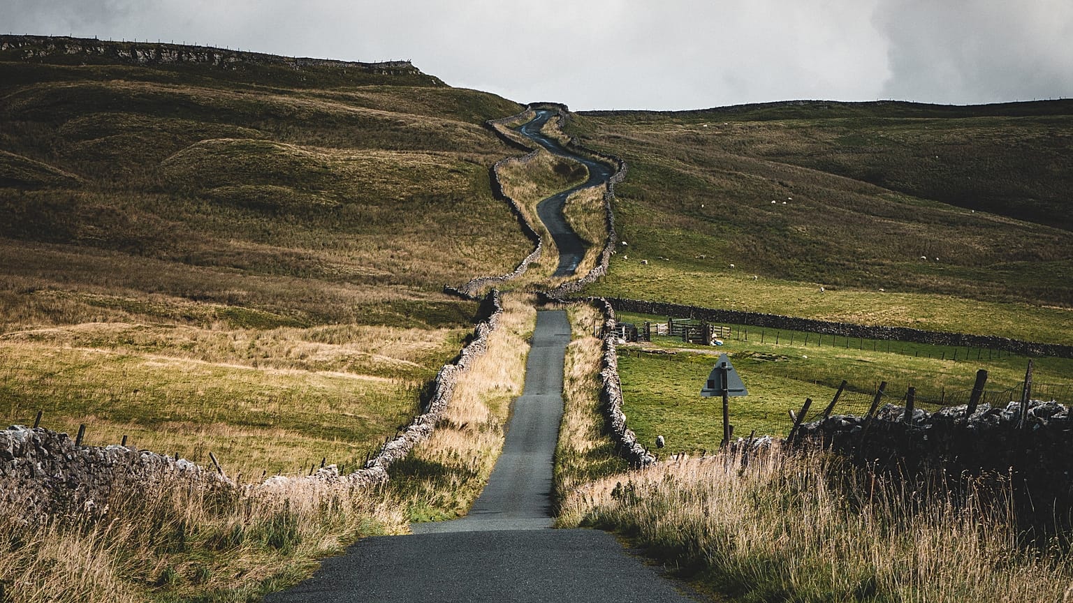A road in Kettlewell, Skipton, Yorkshire 